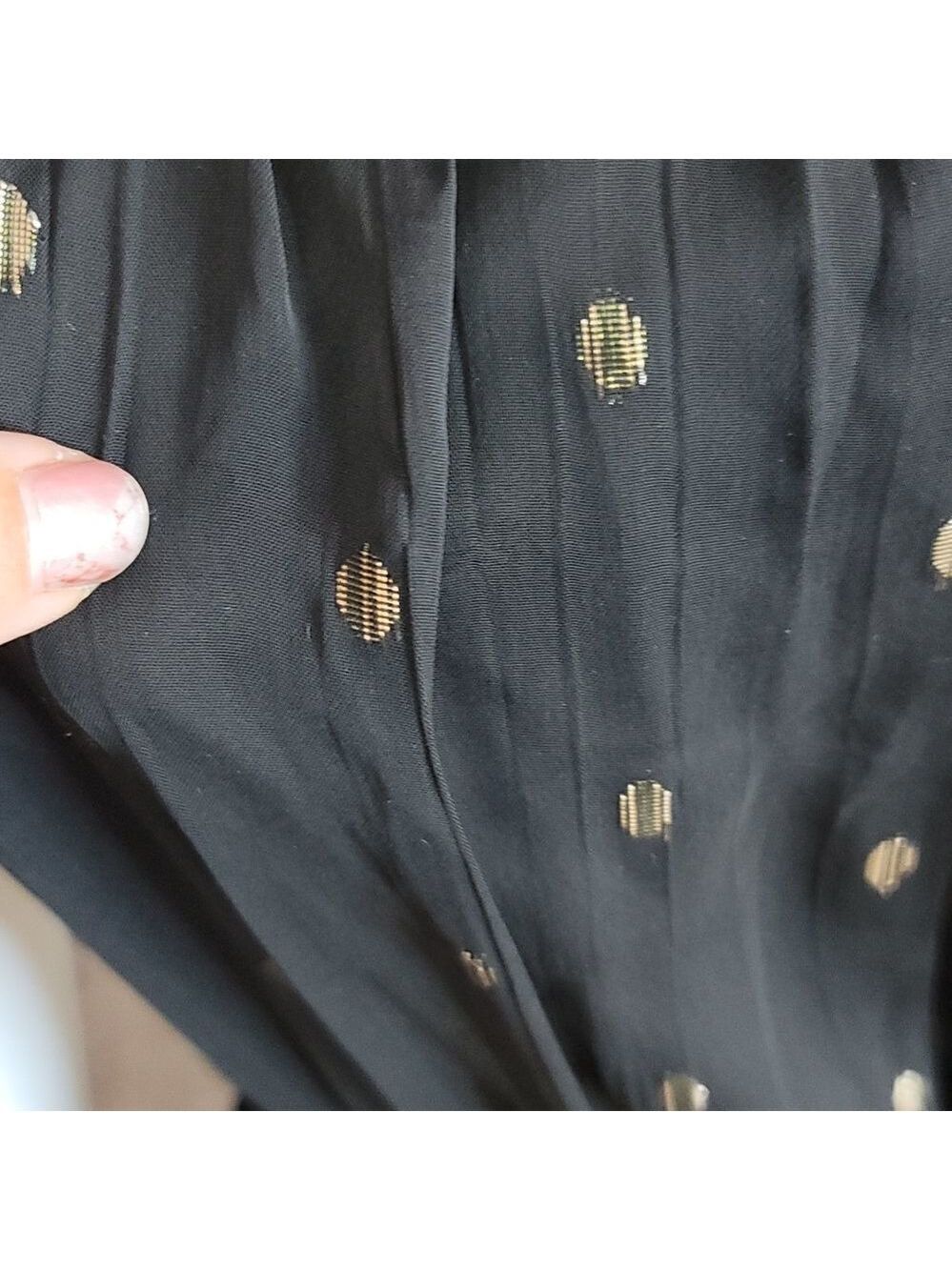 NWOT NSR Metallic Dot Jumpsuit Smocked Waist - Picture 6 of 13
